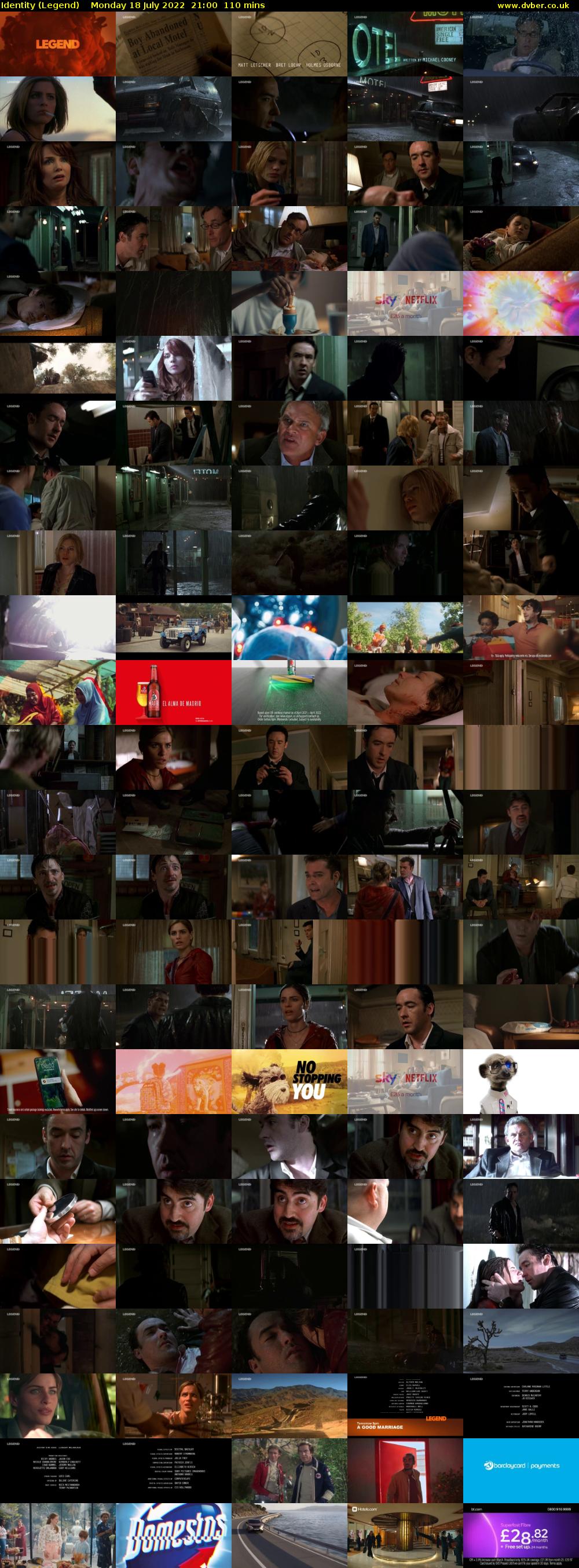 Identity (Legend) Monday 18 July 2022 21:00 - 22:50