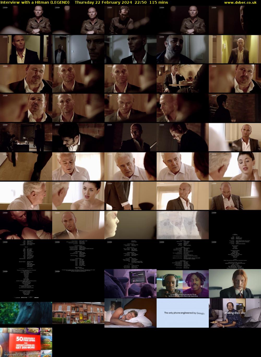 Interview with a Hitman (LEGEND) Thursday 22 February 2024 22:50 - 00:45
