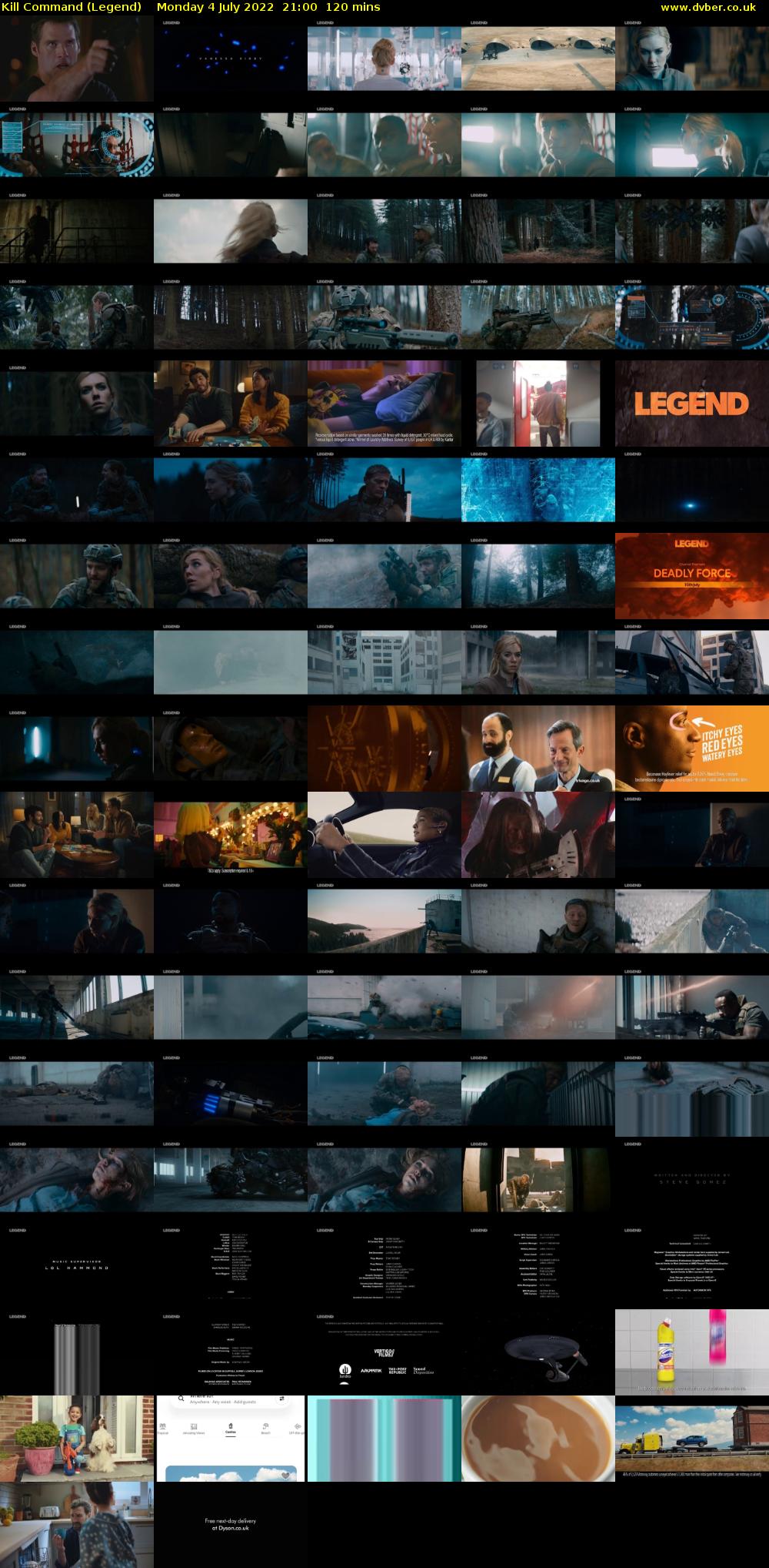 Kill Command (Legend) Monday 4 July 2022 21:00 - 23:00