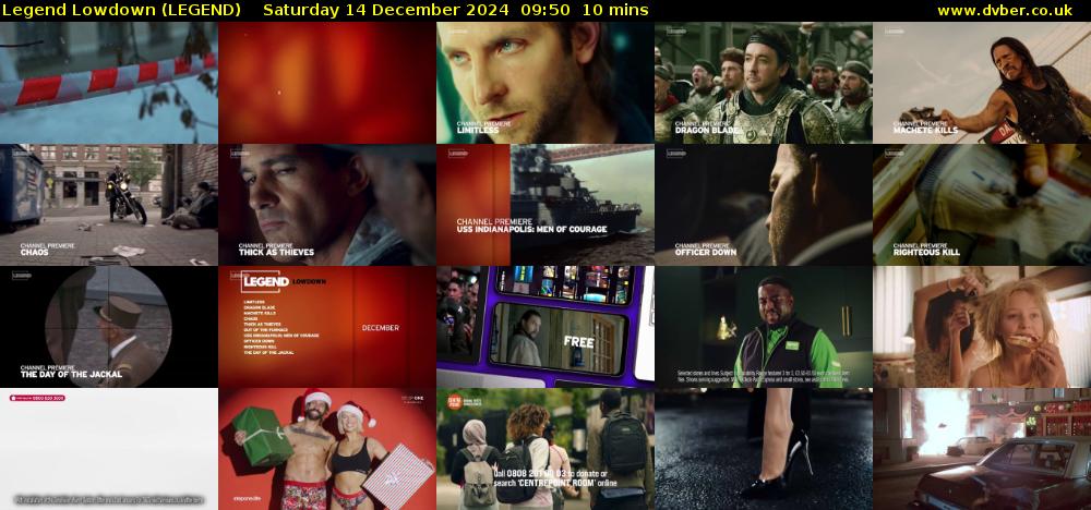 Legend Lowdown (LEGEND) Saturday 14 December 2024 09:50 - 10:00