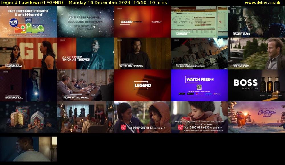 Legend Lowdown (LEGEND) Monday 16 December 2024 14:50 - 15:00
