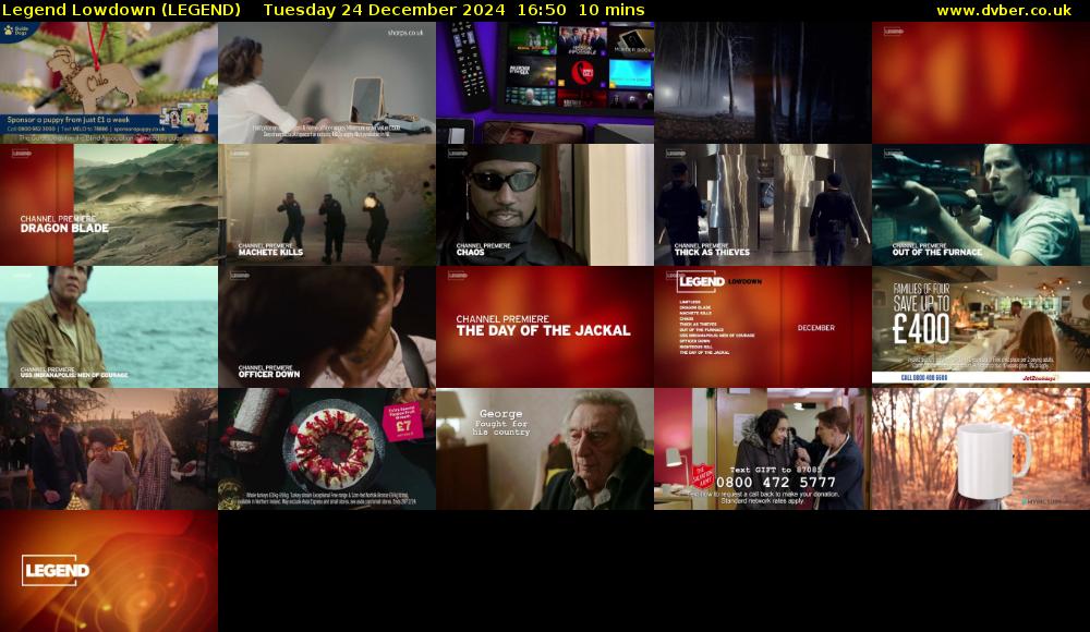 Legend Lowdown (LEGEND) Tuesday 24 December 2024 16:50 - 17:00