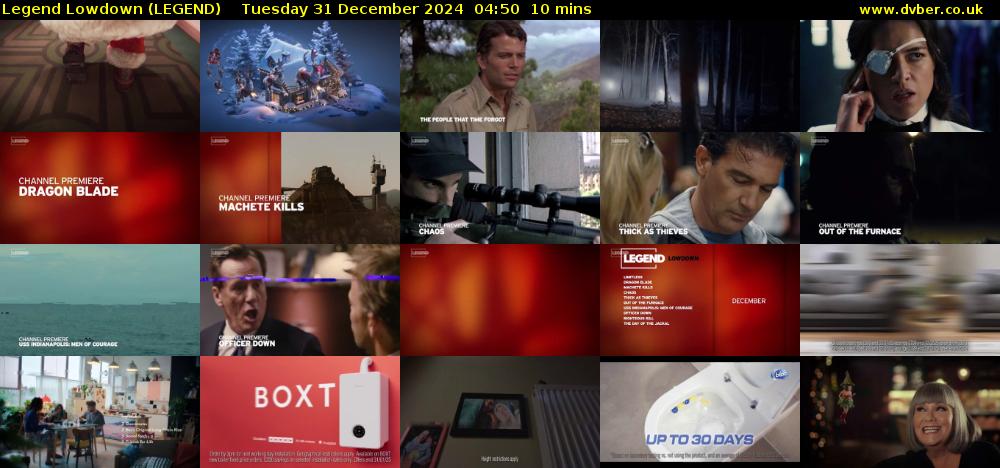 Legend Lowdown (LEGEND) Tuesday 31 December 2024 04:50 - 05:00