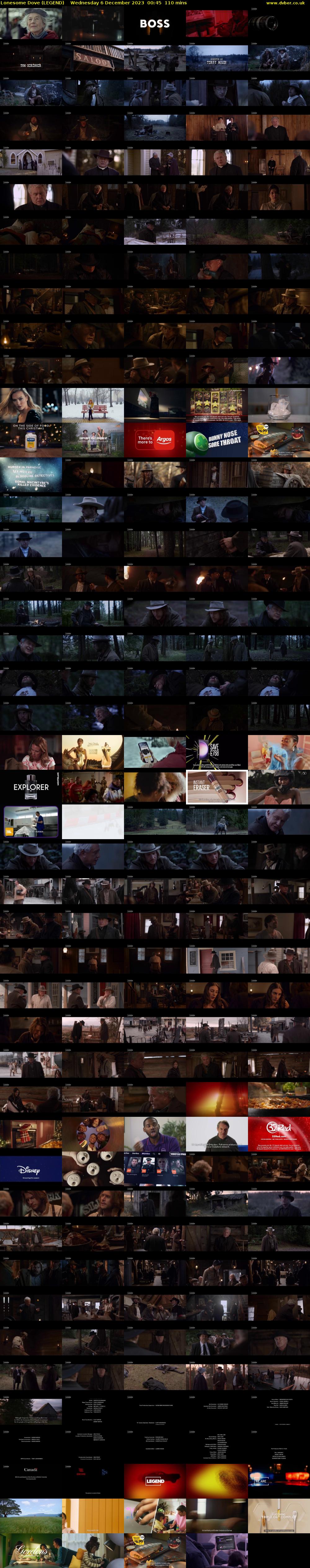 Lonesome Dove (LEGEND) Wednesday 6 December 2023 00:45 - 02:35
