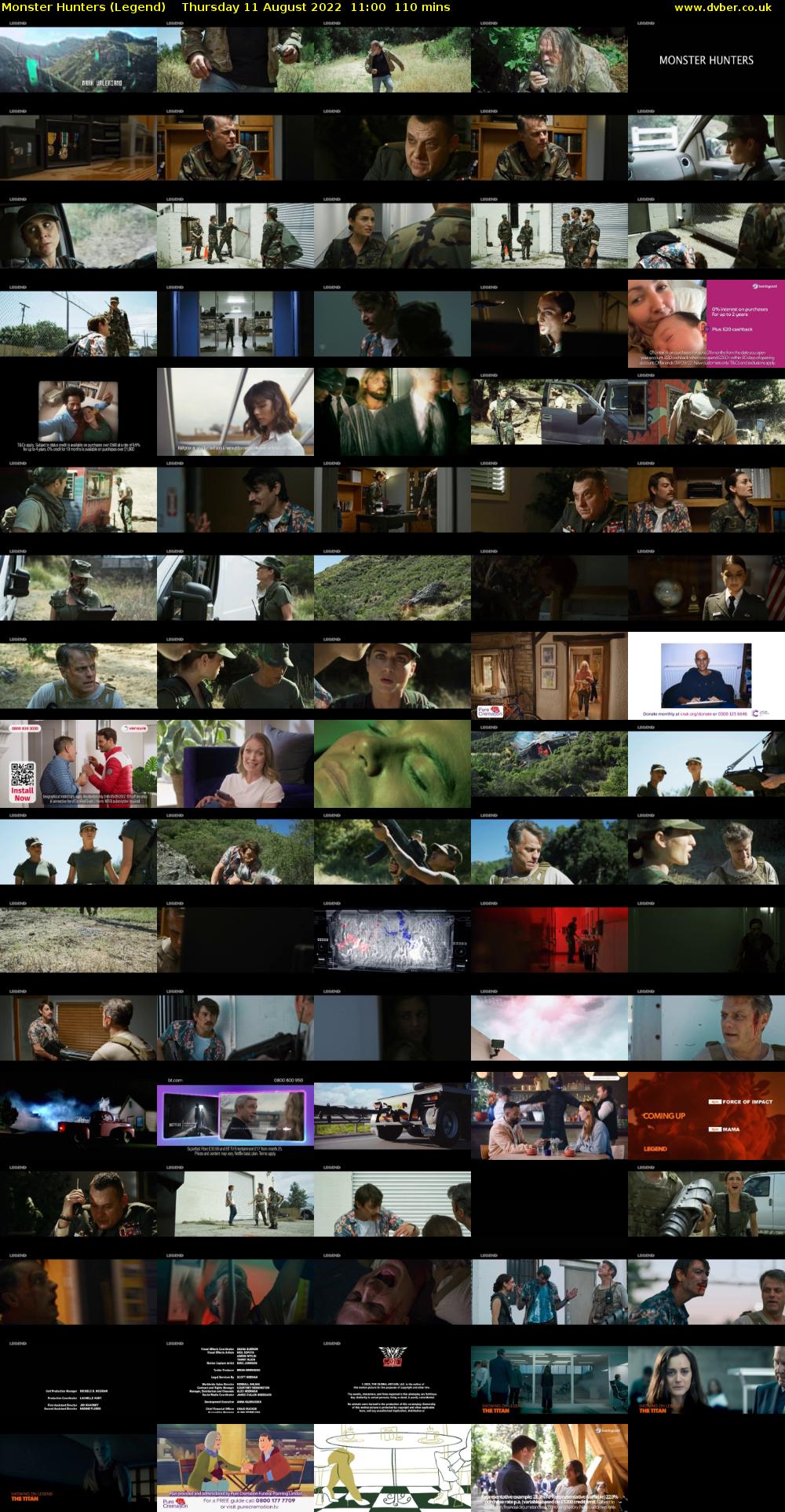 Monster Hunters (Legend) Thursday 11 August 2022 11:00 - 12:50