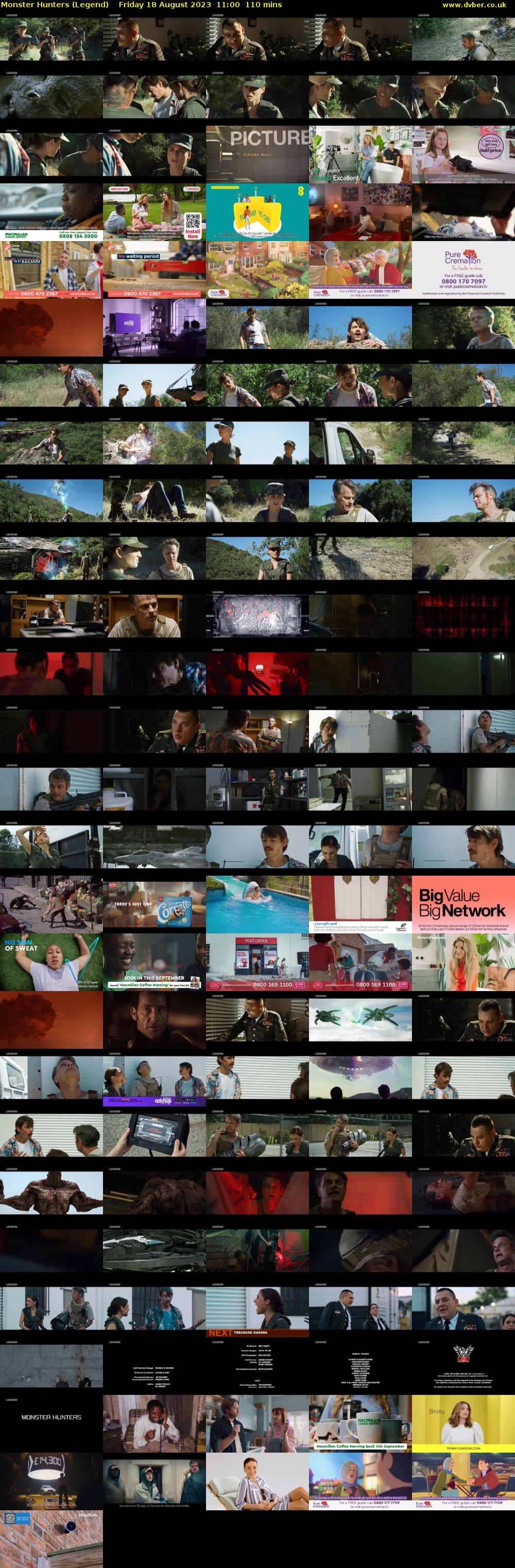 Monster Hunters (Legend) Friday 18 August 2023 11:00 - 12:50