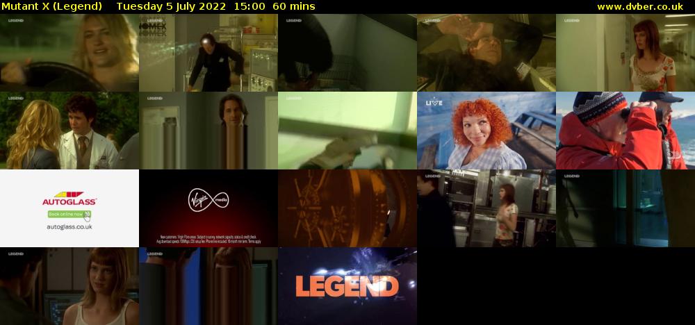 Mutant X (Legend) Tuesday 5 July 2022 15:00 - 16:00