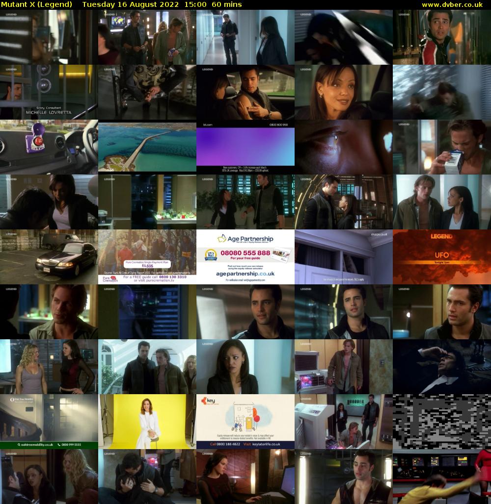 Mutant X (Legend) Tuesday 16 August 2022 15:00 - 16:00