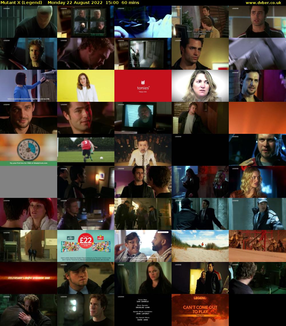 Mutant X (Legend) Monday 22 August 2022 15:00 - 16:00
