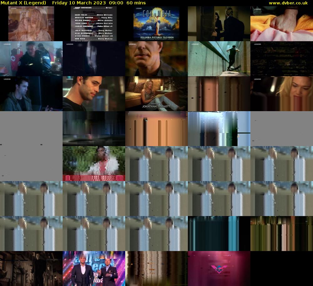 Mutant X (Legend) Friday 10 March 2023 09:00 - 10:00
