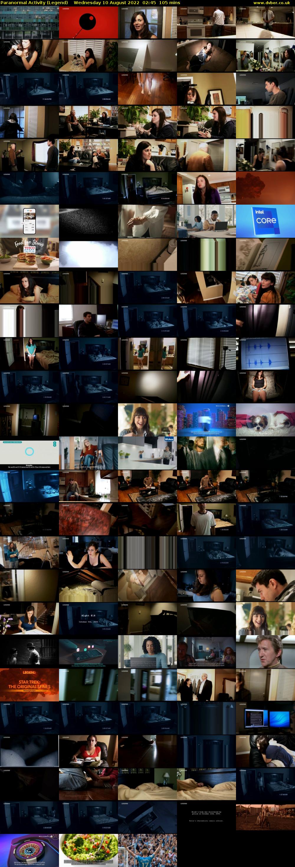 Paranormal Activity (Legend) Wednesday 10 August 2022 02:45 - 04:30
