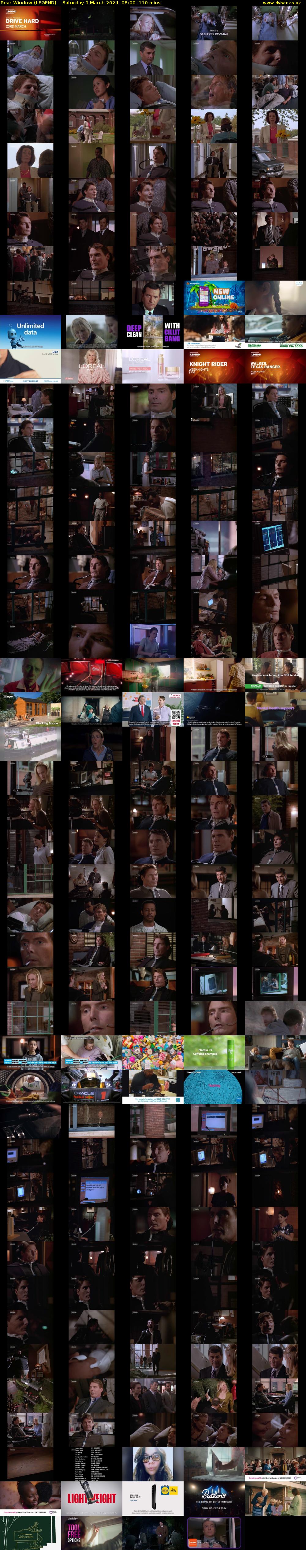 Rear Window (LEGEND) Saturday 9 March 2024 08:00 - 09:50
