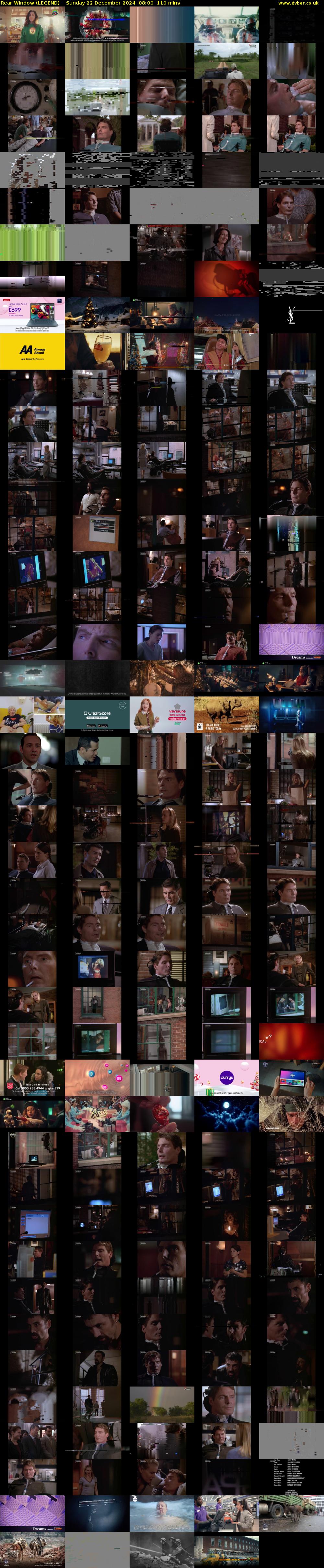 Rear Window (LEGEND) Sunday 22 December 2024 08:00 - 09:50