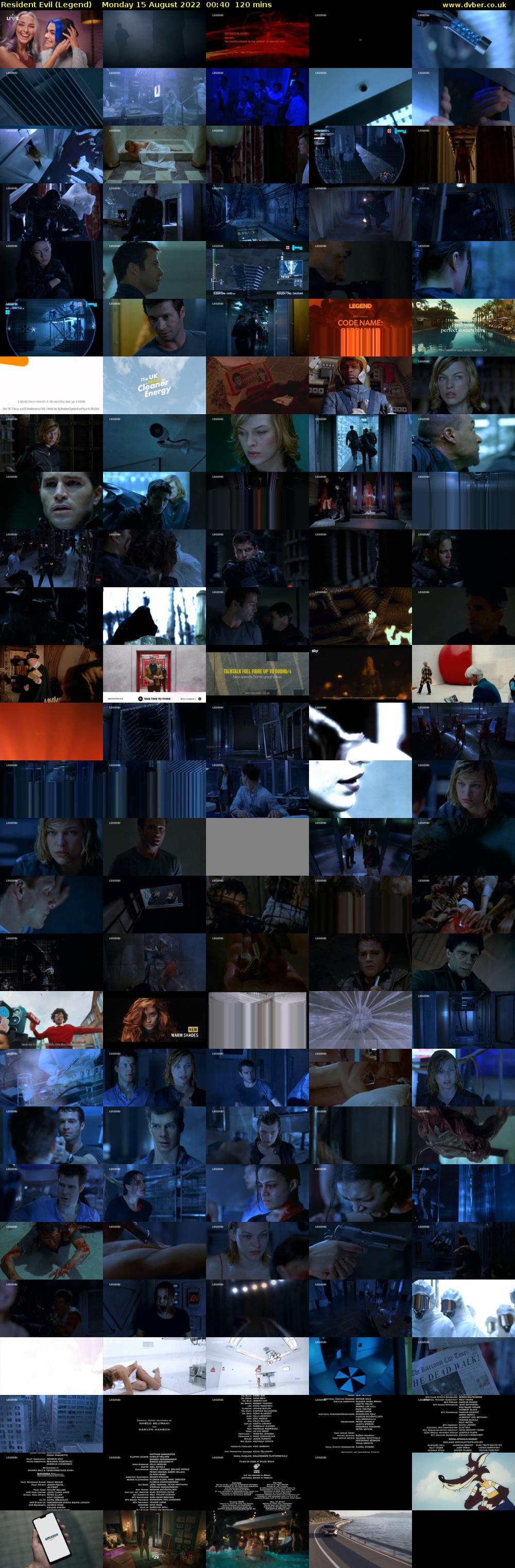 Resident Evil (Legend) Monday 15 August 2022 00:40 - 02:40