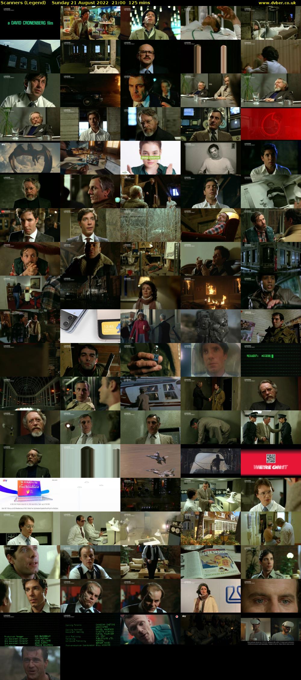 Scanners (Legend) Sunday 21 August 2022 21:00 - 23:05