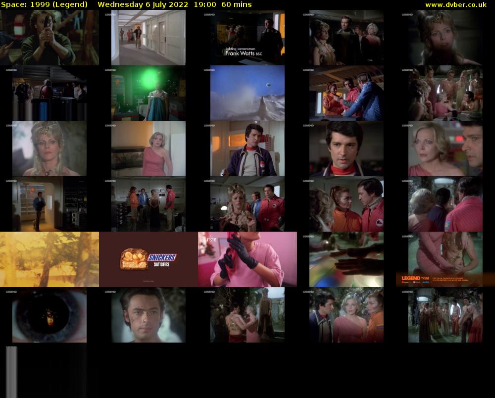 Space: 1999 (Legend) Wednesday 6 July 2022 19:00 - 20:00