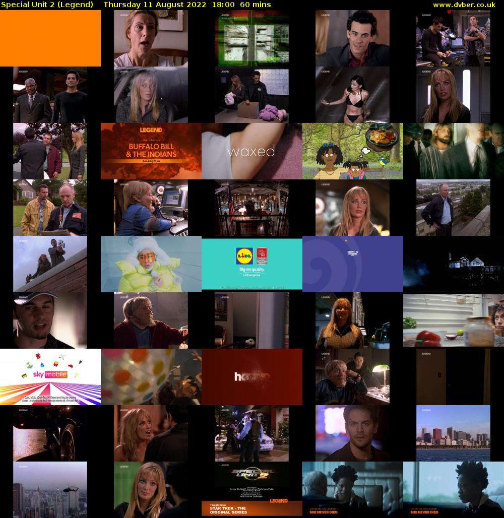 Special Unit 2 (Legend) Thursday 11 August 2022 18:00 - 19:00