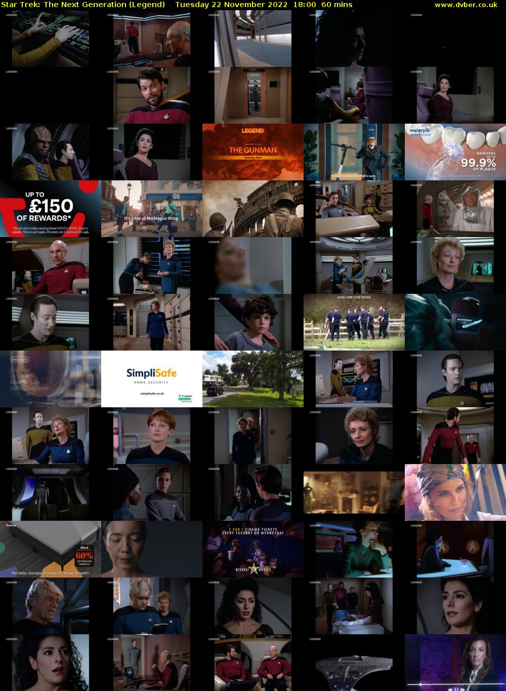 Star Trek: The Next Generation (Legend) Tuesday 22 November 2022 18:00 - 19:00
