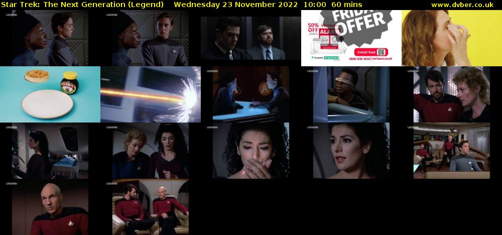 Star Trek: The Next Generation (Legend) Wednesday 23 November 2022 10:00 - 11:00