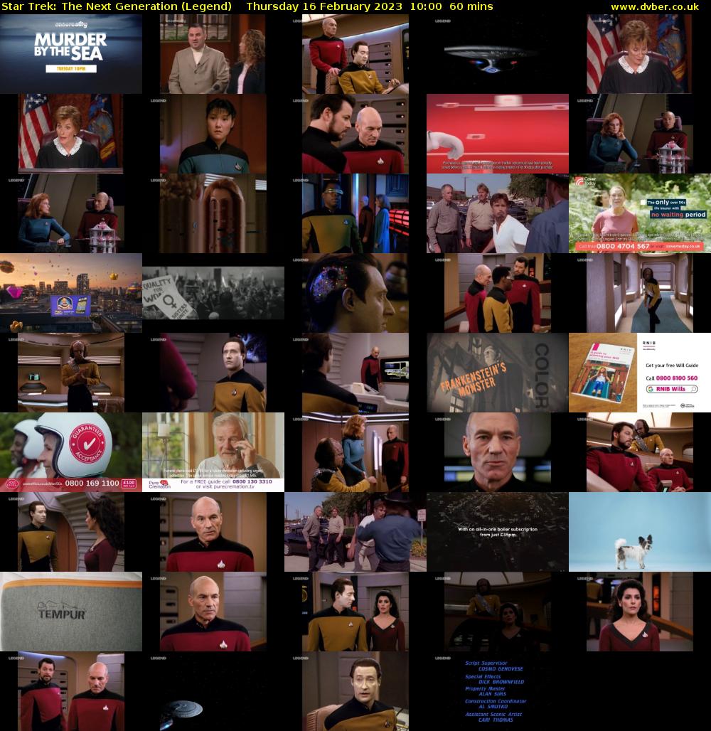 Star Trek: The Next Generation (Legend) Thursday 16 February 2023 10:00 - 11:00