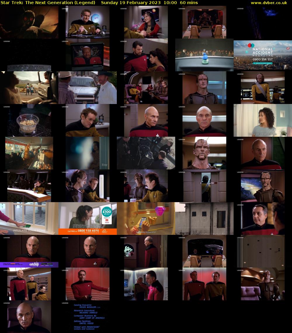 Star Trek: The Next Generation (Legend) Sunday 19 February 2023 10:00 - 11:00