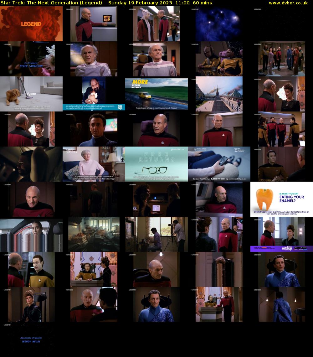Star Trek: The Next Generation (Legend) Sunday 19 February 2023 11:00 - 12:00