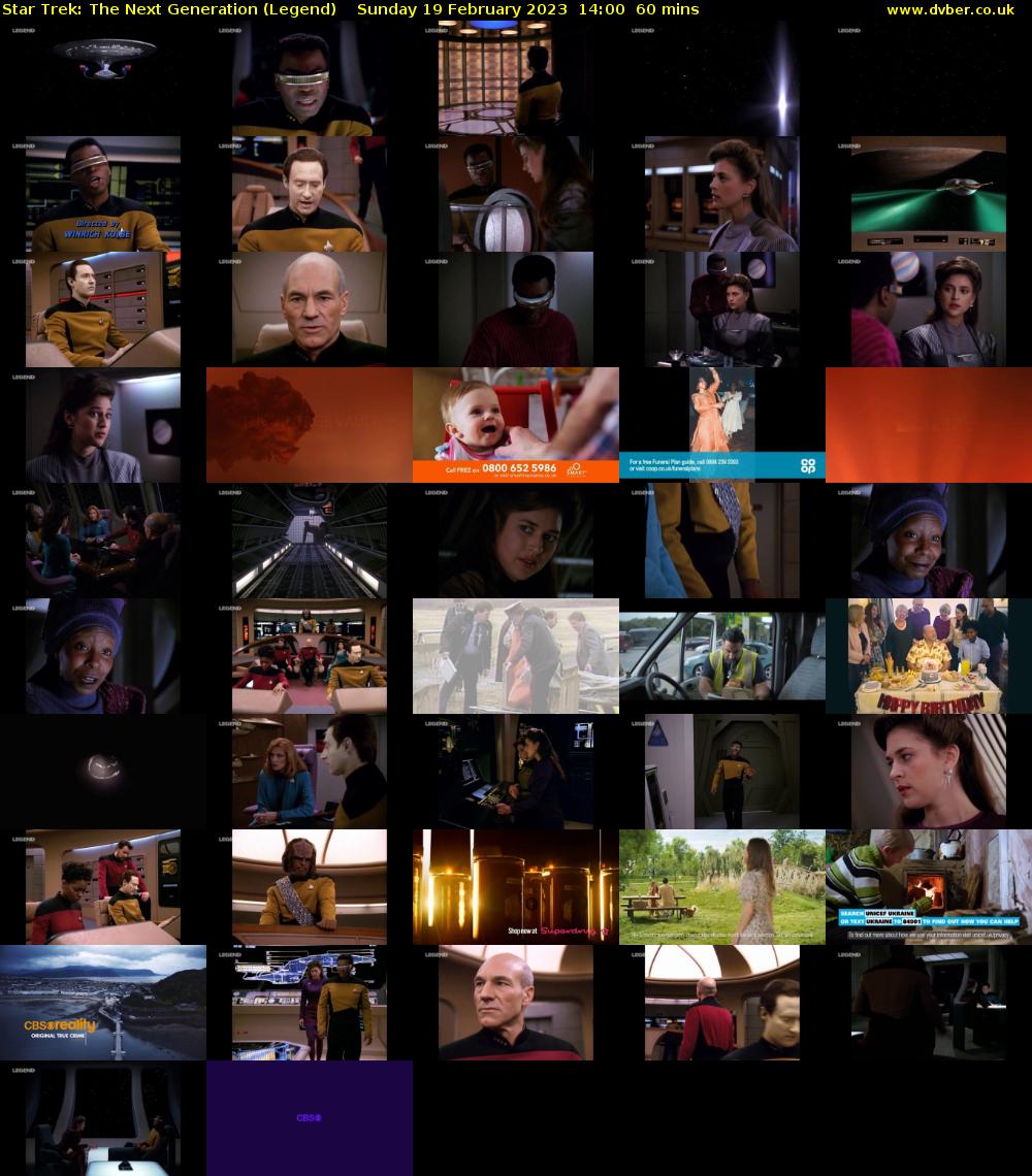 Star Trek: The Next Generation (Legend) Sunday 19 February 2023 14:00 - 15:00