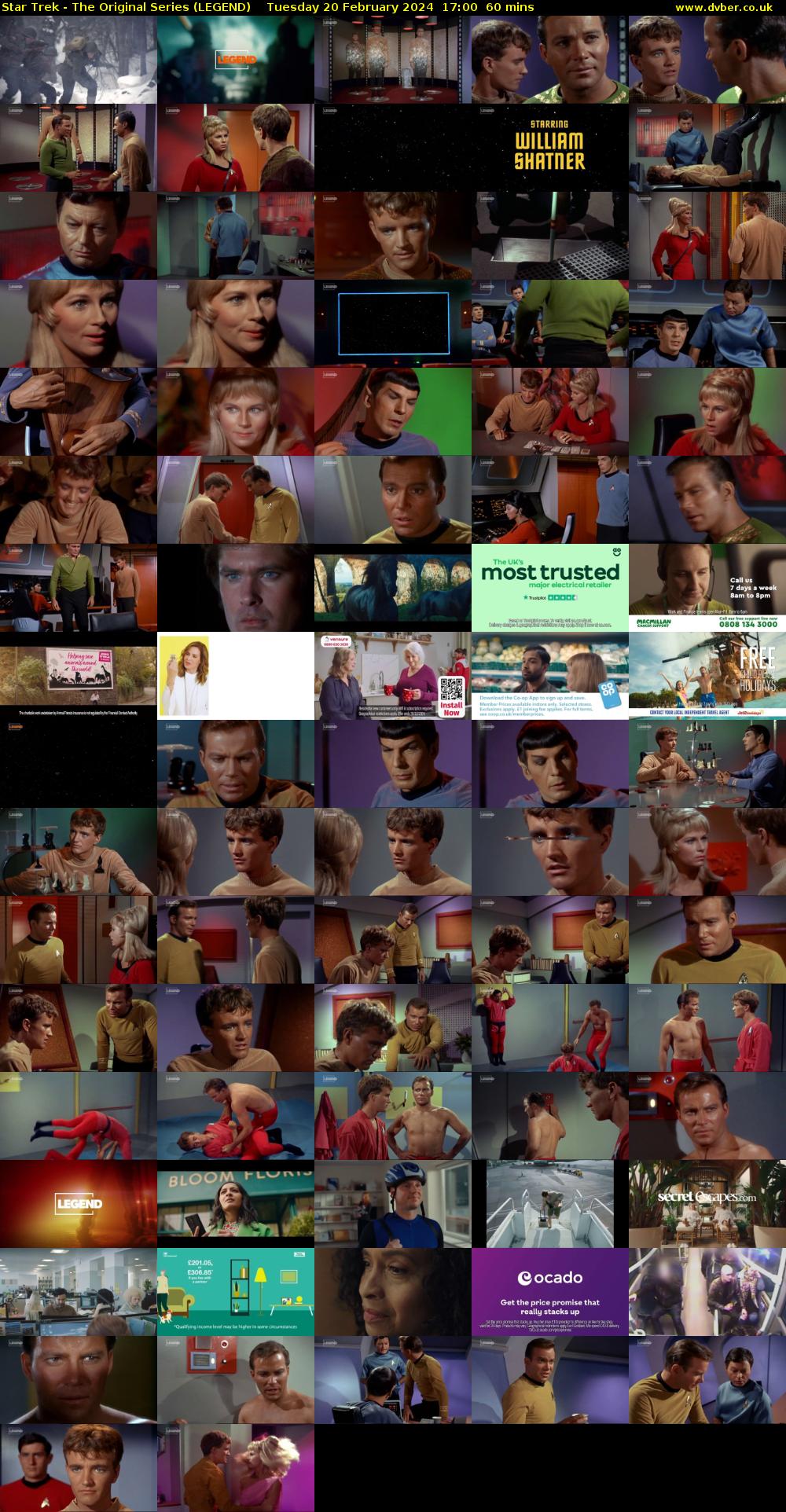 Star Trek - The Original Series (LEGEND) Tuesday 20 February 2024 17:00 - 18:00