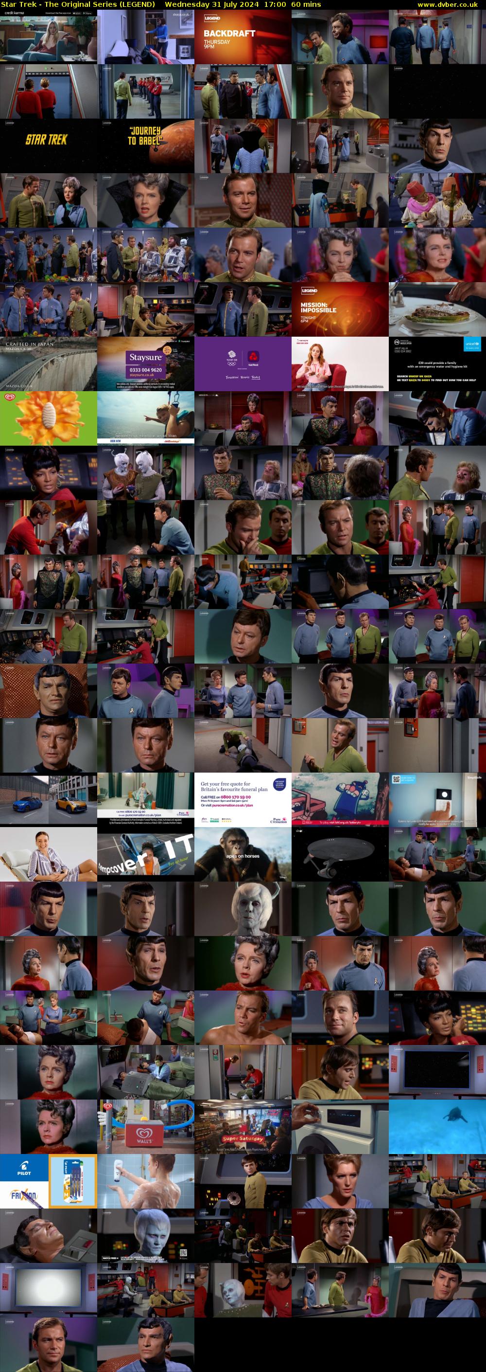 Star Trek - The Original Series (LEGEND) Wednesday 31 July 2024 17:00 - 18:00