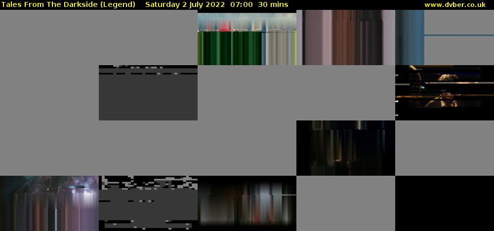 Tales From The Darkside (Legend) Saturday 2 July 2022 07:00 - 07:30