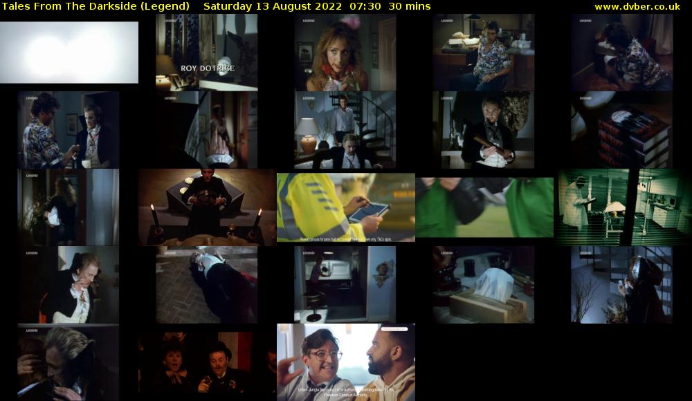 Tales From The Darkside (Legend) Saturday 13 August 2022 07:30 - 08:00