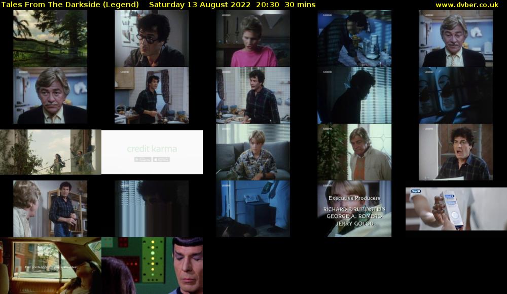 Tales From The Darkside (Legend) Saturday 13 August 2022 20:30 - 21:00