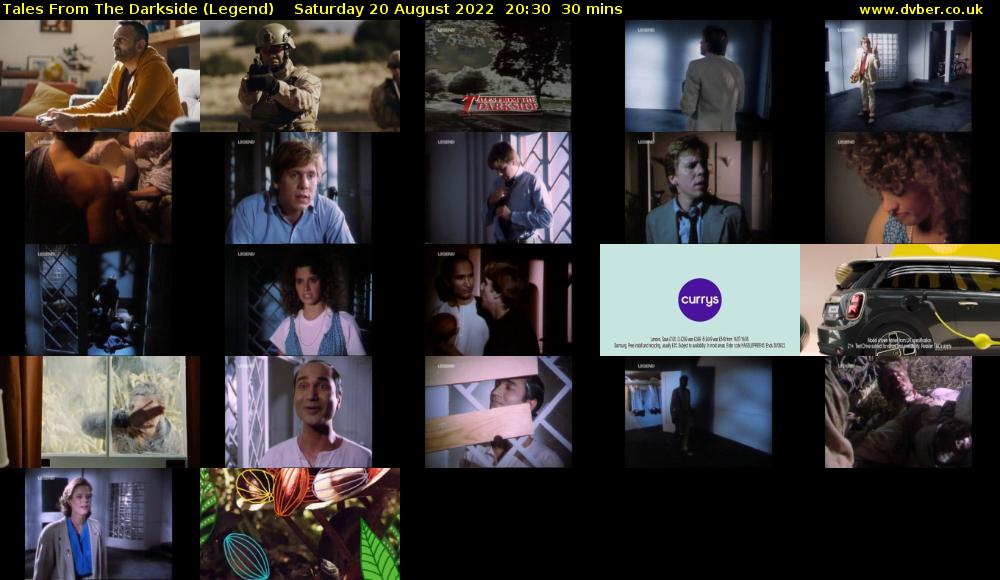 Tales From The Darkside (Legend) Saturday 20 August 2022 20:30 - 21:00