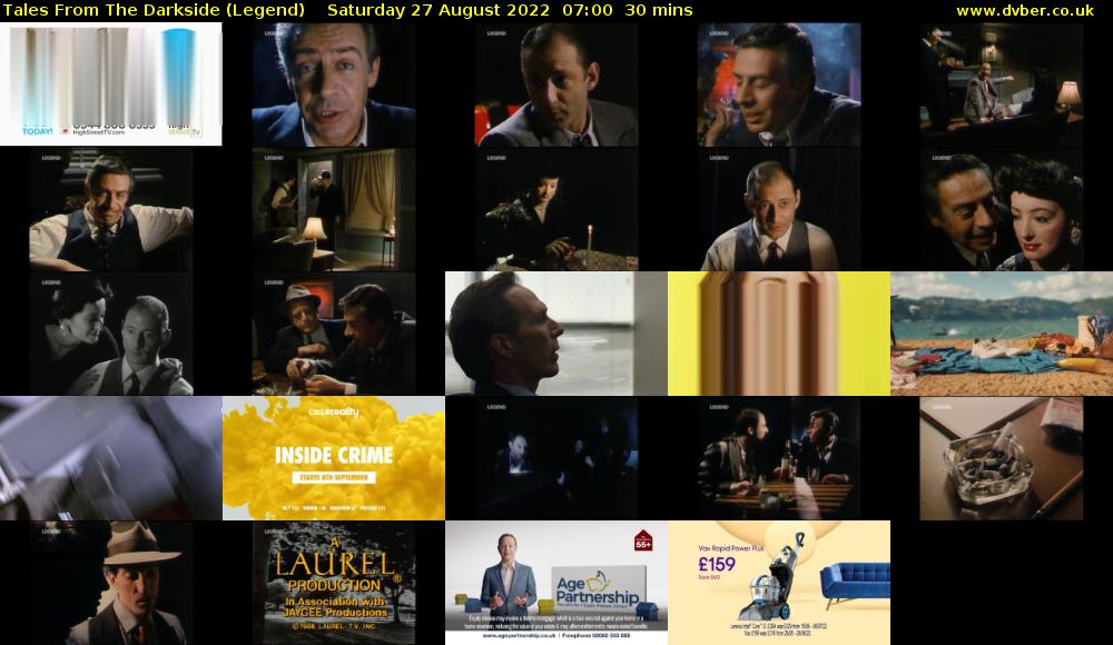 Tales From The Darkside (Legend) Saturday 27 August 2022 07:00 - 07:30