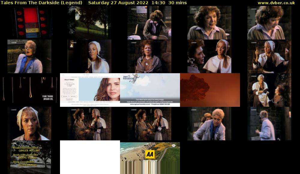 Tales From The Darkside (Legend) Saturday 27 August 2022 14:30 - 15:00