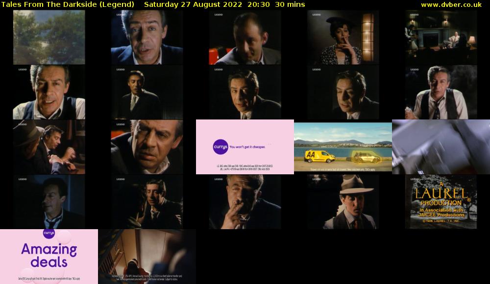 Tales From The Darkside (Legend) Saturday 27 August 2022 20:30 - 21:00