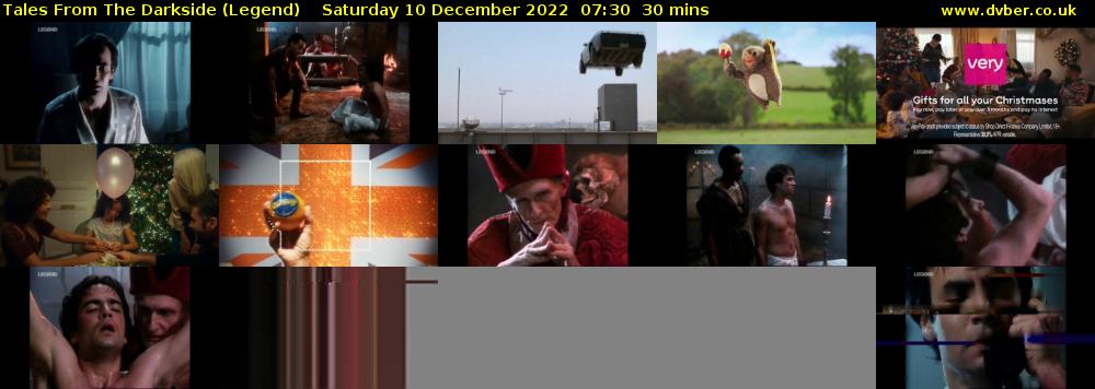 Tales From The Darkside (Legend) Saturday 10 December 2022 07:30 - 08:00