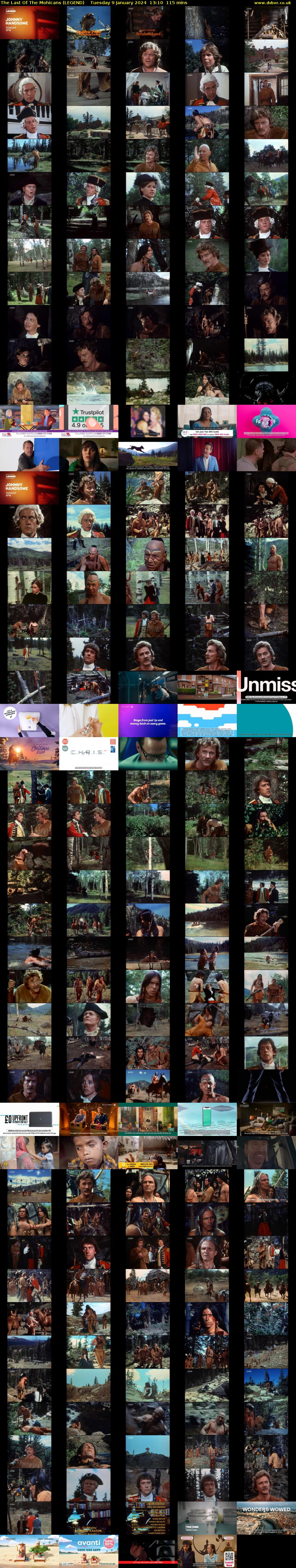 The Last Of The Mohicans (LEGEND) Tuesday 9 January 2024 13:10 - 15:05
