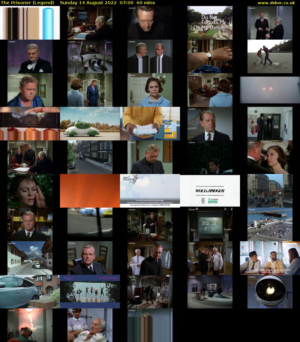 The Prisoner (Legend) Sunday 14 August 2022 07:00 - 08:00