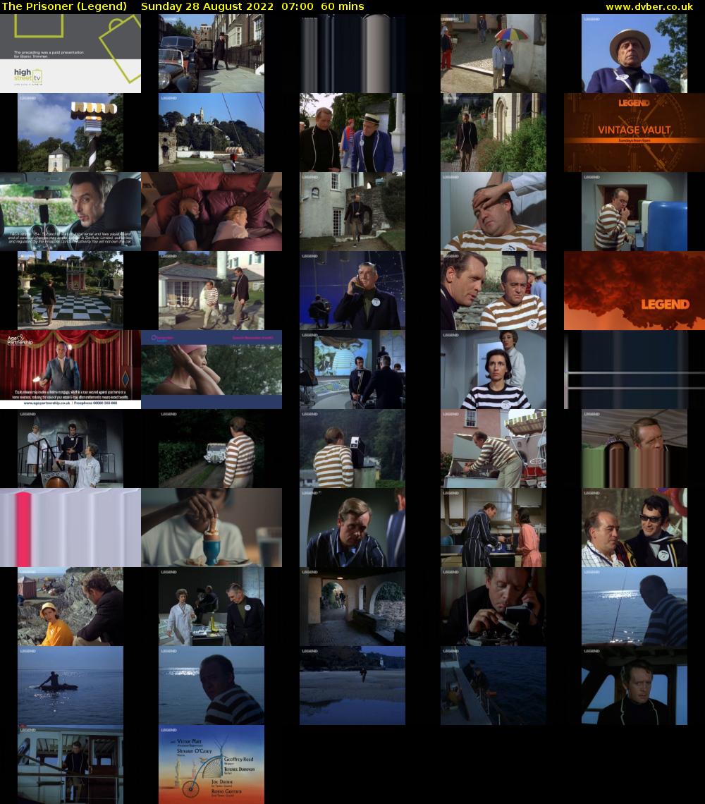 The Prisoner (Legend) Sunday 28 August 2022 07:00 - 08:00