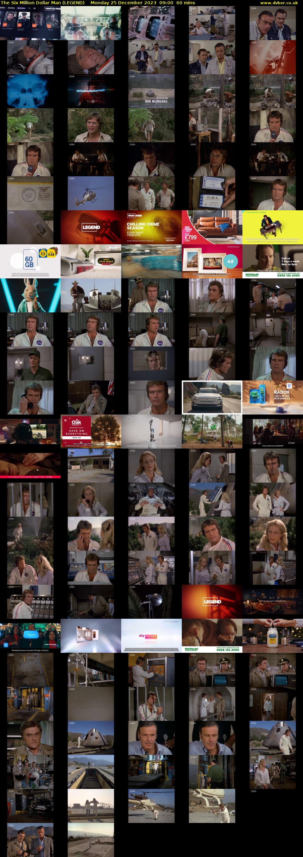 The Six Million Dollar Man (LEGEND) Monday 25 December 2023 09:00 - 10:00