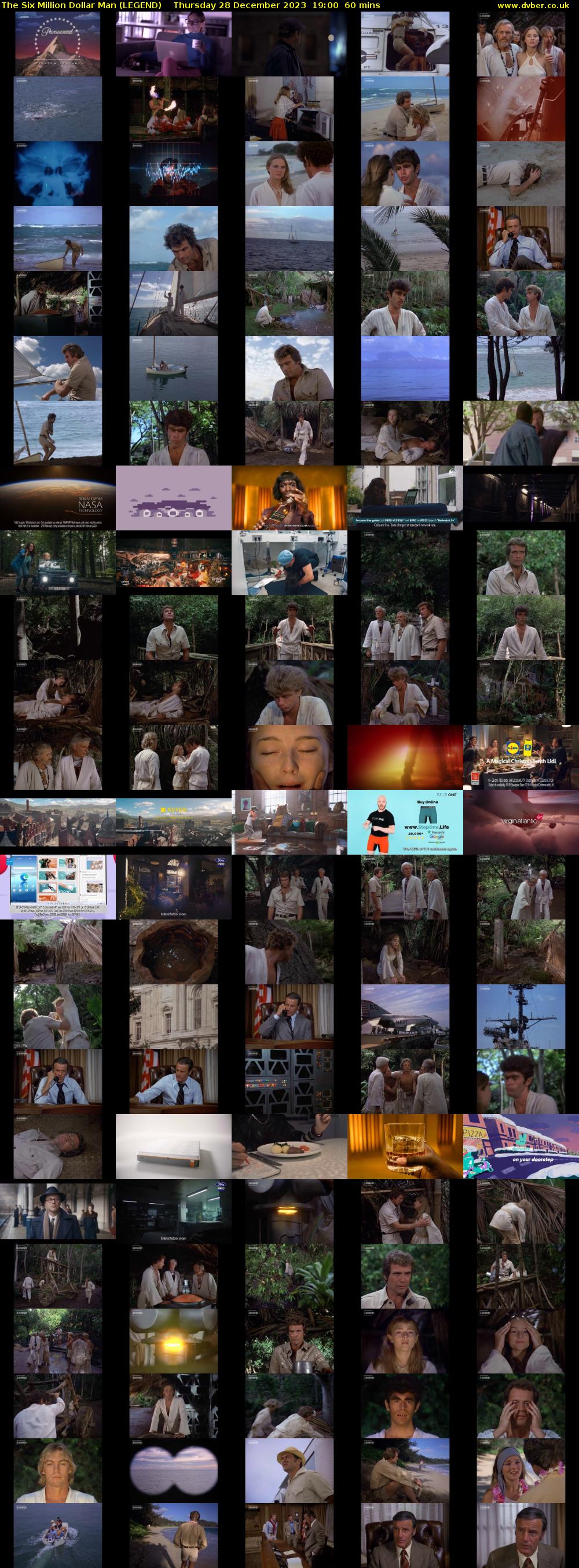 The Six Million Dollar Man (LEGEND) Thursday 28 December 2023 19:00 - 20:00