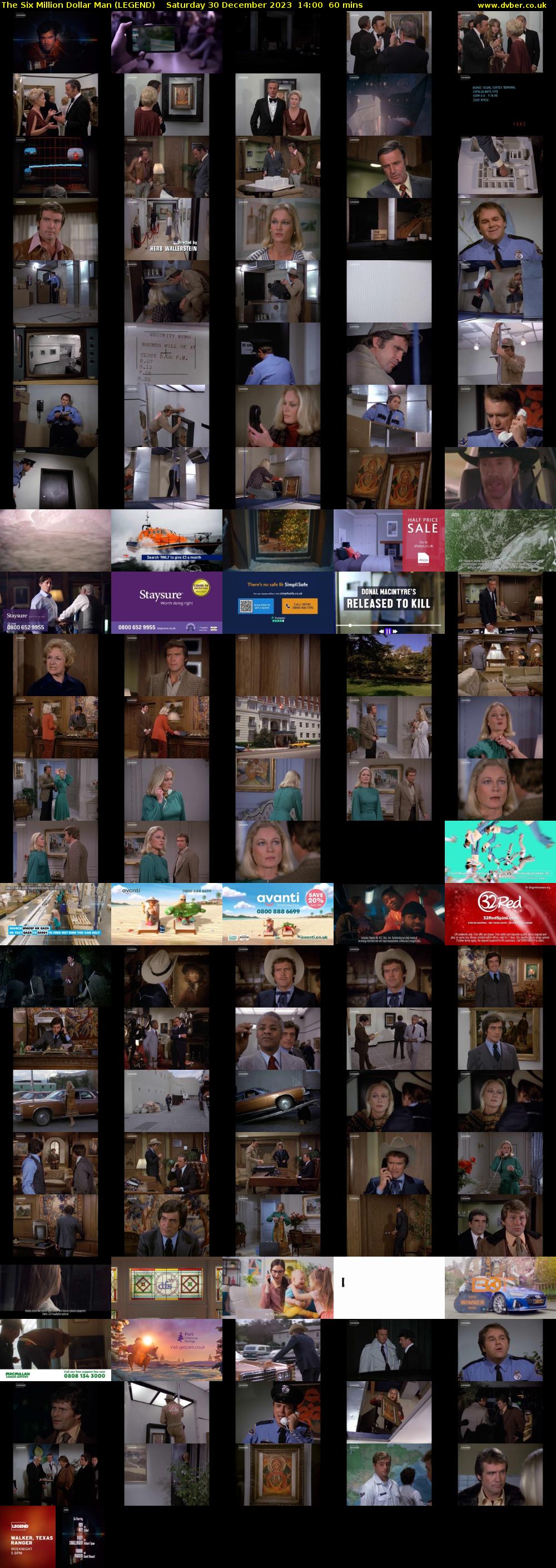 The Six Million Dollar Man (LEGEND) Saturday 30 December 2023 14:00 - 15:00