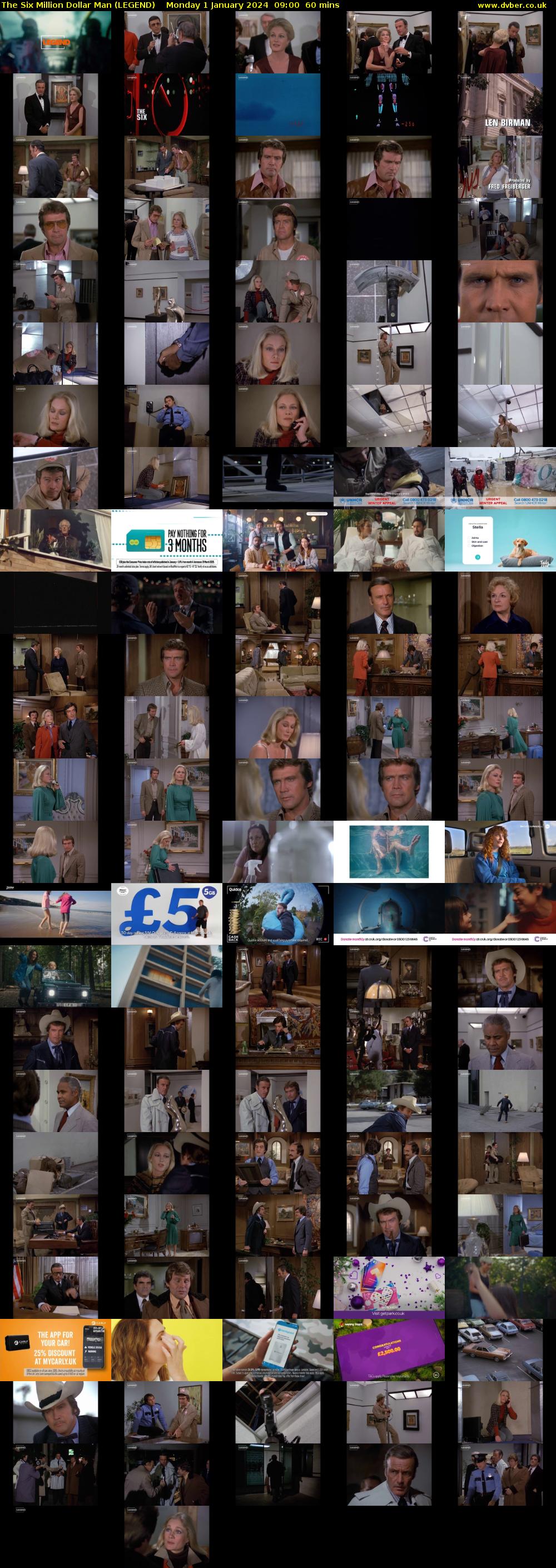 The Six Million Dollar Man (LEGEND) Monday 1 January 2024 09:00 - 10:00