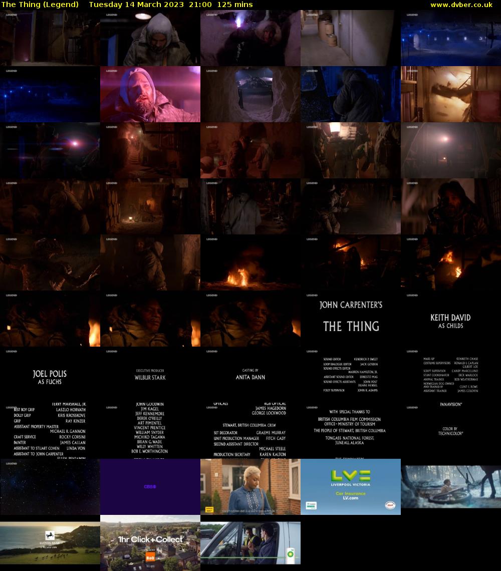The Thing (Legend) Tuesday 14 March 2023 21:00 - 23:05