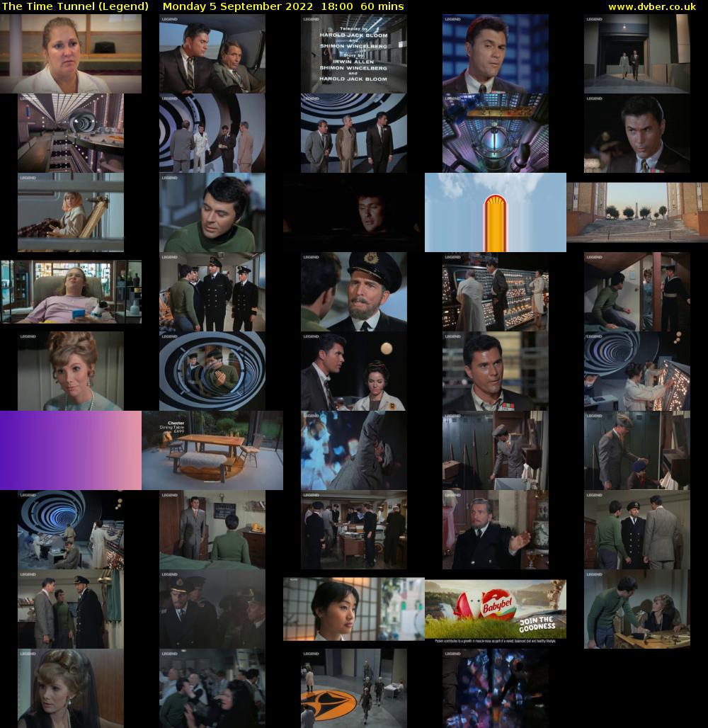 The Time Tunnel (Legend) Monday 5 September 2022 18:00 - 19:00
