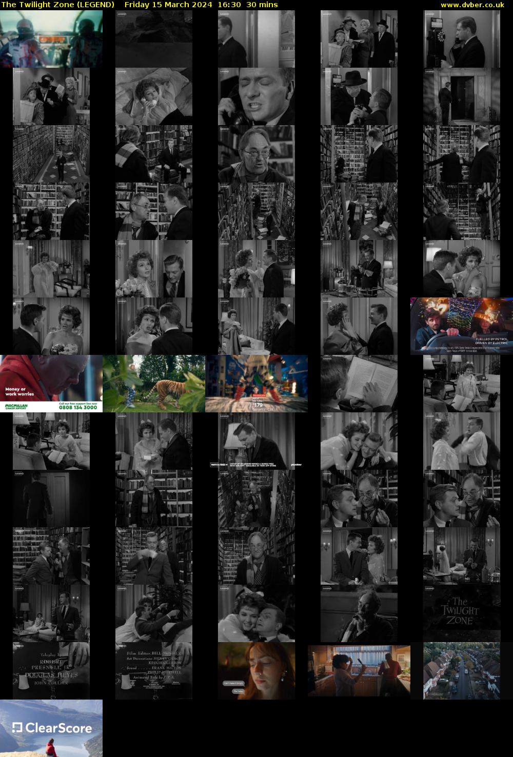 The Twilight Zone (LEGEND) Friday 15 March 2024 16:30 - 17:00