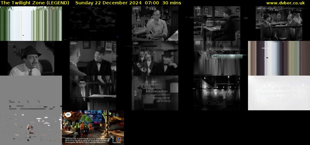 The Twilight Zone (LEGEND) Sunday 22 December 2024 07:00 - 07:30
