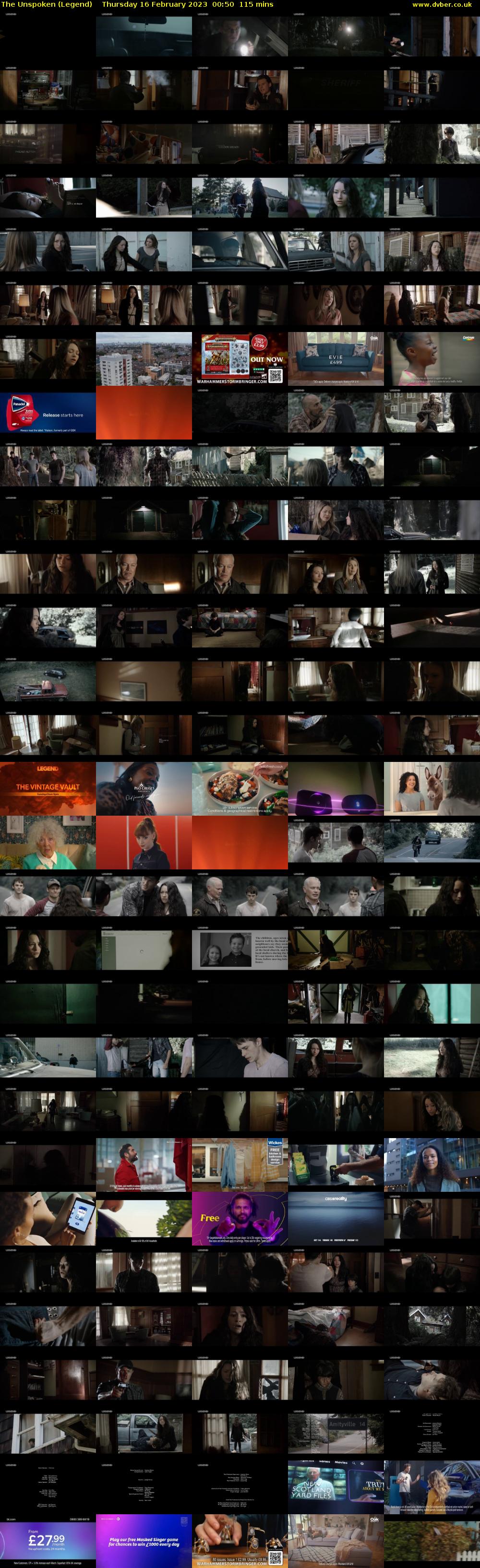 The Unspoken (Legend) Thursday 16 February 2023 00:50 - 02:45