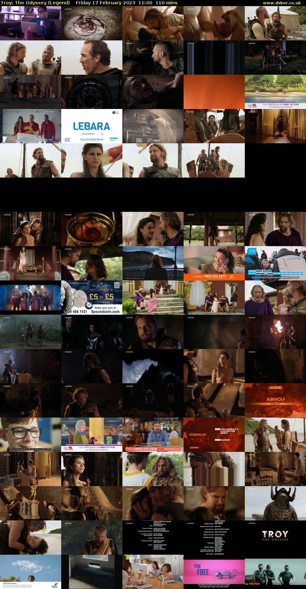 Troy: The Odyssey (Legend) Friday 17 February 2023 11:00 - 12:50